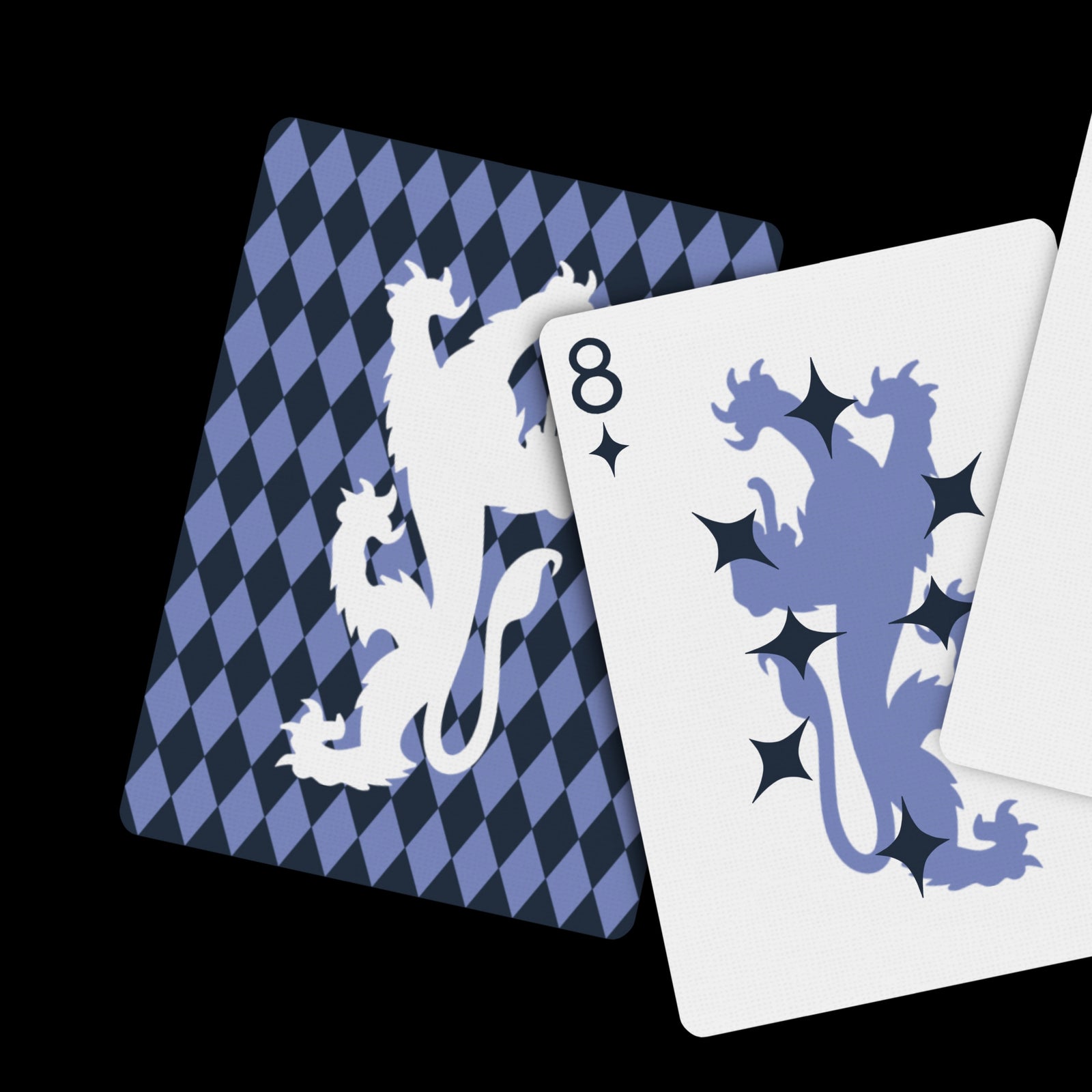 HERALDIK: LION (BLUE)