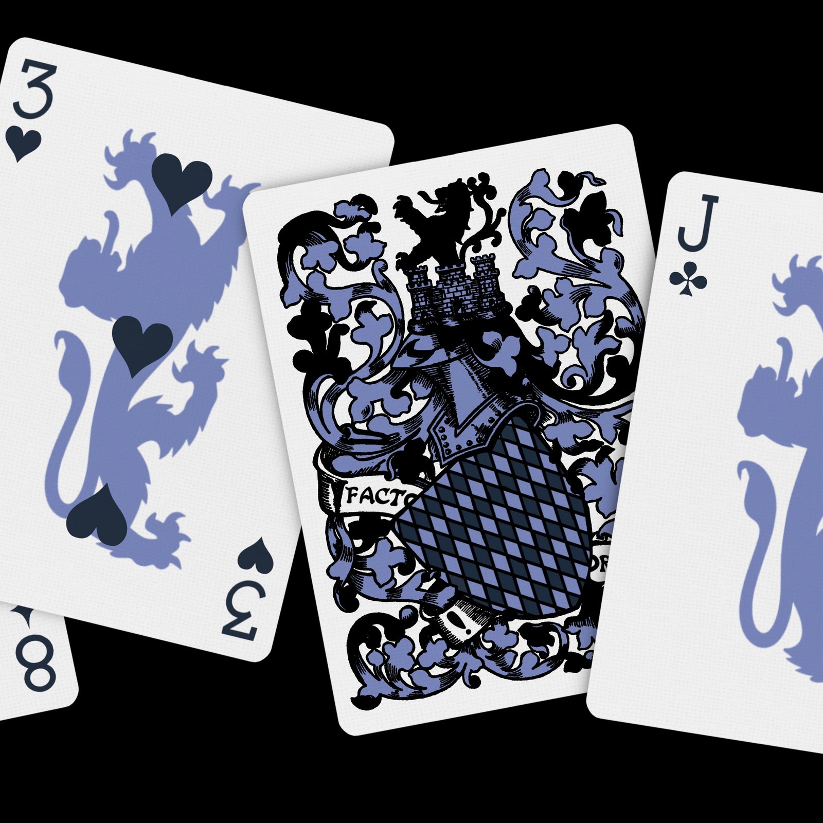 HERALDIK: LION (BLUE)